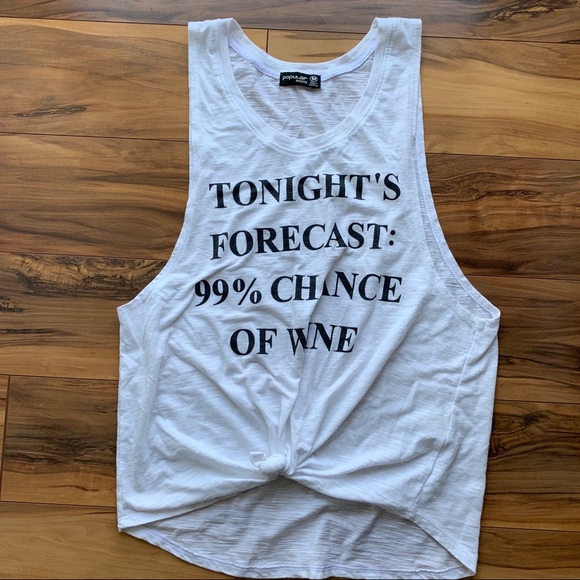 Popular Basics Tops - Tonight’s forecast 99% chance of wine Muscle Tee